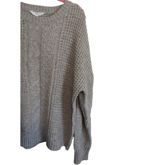 Time and Tru Womens XXL 20 Gray Sweater Classic Winter‎ Cable Knit - Picture 10 of 10
